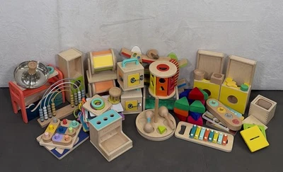 Huge LOVEVERY Toy Lot Montessori Wooden Toys Development Benefits Charity - Image 1 of 4