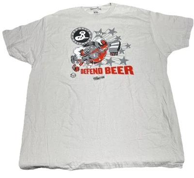 Camiseta gráfica Comic Con Brooklyn Defender DEFEND BEER para hombre talla XXL 2XL IPA Foto 1 de 4