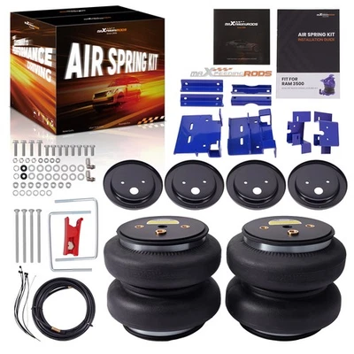 Kit de resorte auxiliar de aire 7500 lb para Dodge Ram 3500 tracción trasera 4x4 2019-2024 Foto 1 de 4