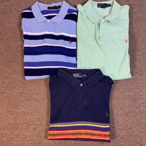 Polo Ralph Lauren Hombre Manga Corta Polo Lote 3 Camisas Tira Sólida Azteca 2XL - Imagen 1 de 5
