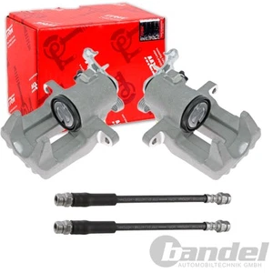 2x TRW BREMSSATTEL HINTERACHSE+2x BREMSSCHLAUCH passend für AUDI A3 SEAT LEON - Foto 1 di 3