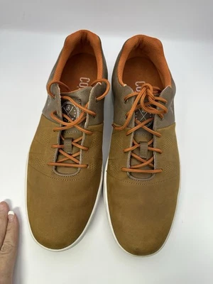 Zapatos de golf informales Foot Joy Contour para hombre 11 1/2 M 54057 cuero marrón sin clavos Foto 1 de 4