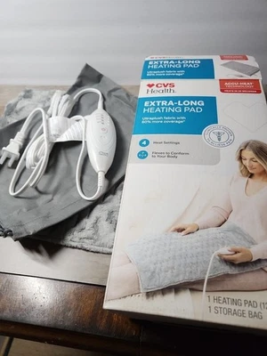 Almohadilla térmica extra larga CVS 12" X 24" 4 ajustes cubierta ultrafelpa nueva en caja nueva Foto 1 de 4