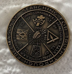 Freemasonry Bicentennial 1976 Challenge Coin South Carolina - Bild 1 von 2