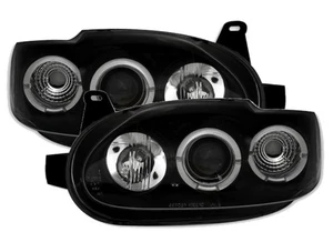 Juego de Faros for Ford ESCORT MK7 7 1995-2000 Angel Eyes Negro US LPFO06WP XINO - Bild 1 von 11