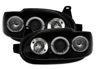 Juego de Faros para Ford ESCORT MK7 7 1995-2000 Angel Eyes Negro EE. UU. LPFO06WP XINO Foto 1 de 4
