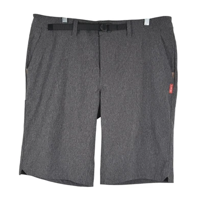 Ketl Mountain Apparel Shorts Mens XL Gray Belted Stretch Rayon Blend SS-2128 - Image 1 of 4