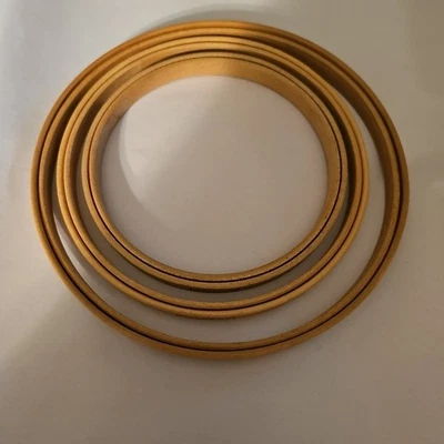 3 Duchess Wood Embroidery Hoops Felt Lined Round 5" 6" 7"   - Image 1 of 4