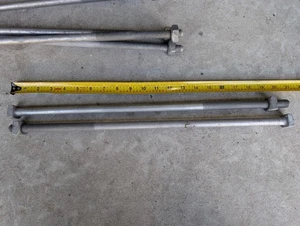 (Lot of 10) 5/8"-11 x 20" Galvanized Steel Coarse Thread Square Head Bolt w/Nuts - Picture 1 of 6