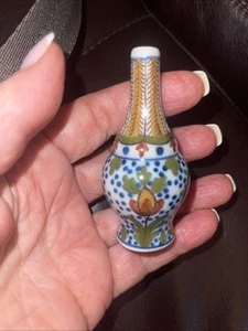 VINTAGE MAKKUM Mini KNOSPENVASE FLORALES DESIGN NIEDERLANDE ~3x1,5" Miniatur - Bild 1 von 6