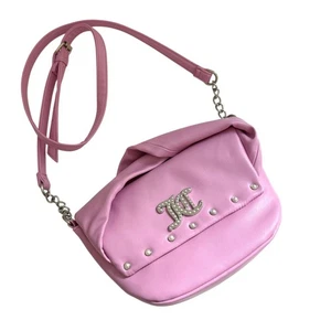 NUEVO CON ETIQUETAS Juicy Couture Fondant Rosa Suave Arco Bandolera Imitación Cuero Bolso Cartera - Imagen 1 de 9