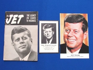 John F. Kennedy; JET Magazine/Postcard/Prayer Card (Lot-3) (December 1963) - Bild 1 von 7