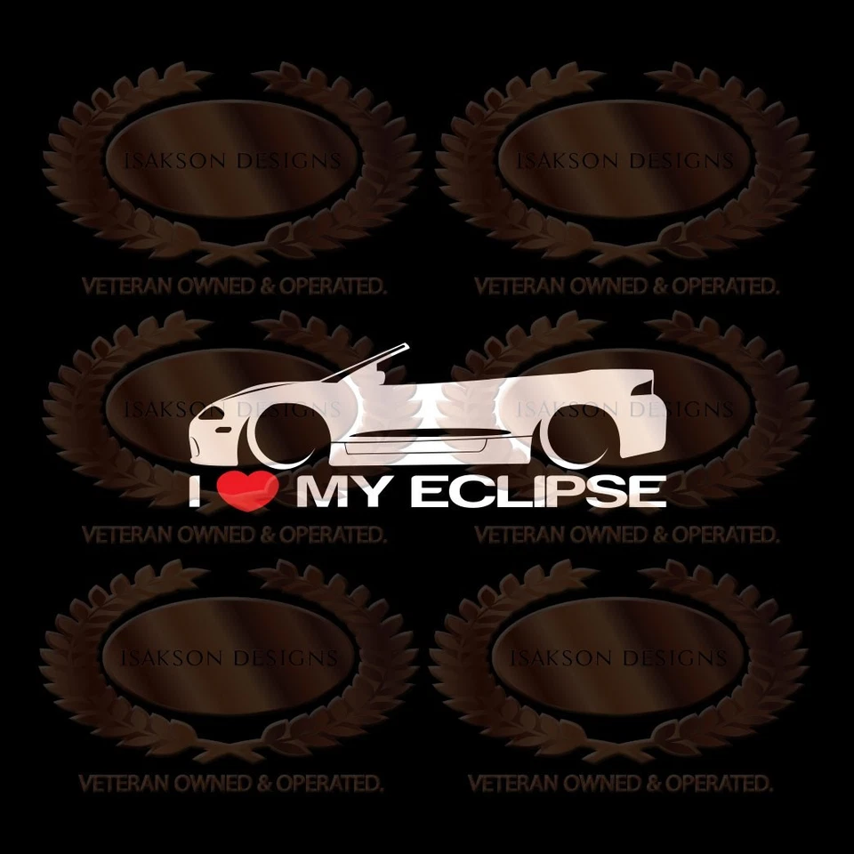 Calcomanía adhesiva I Love My Eclipse para Mitsubishi Gen 2 Vert convertible Foto 1 de 1