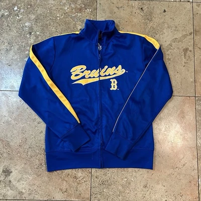 Chaqueta deportiva UCLA Bruins para mujer con cremallera completa a rayas azul talla L Foto 1 de 4