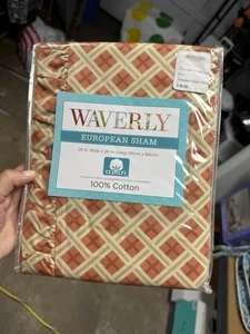 Waverly Imperial Dress euro pillow sham 26” clay khaki earthtones $40 new - Picture 1 of 7