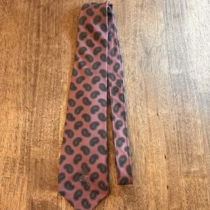 COUNTESS MARA Pink & Blue Paisley Jacquard Neck Tie - Picture 1 of 4