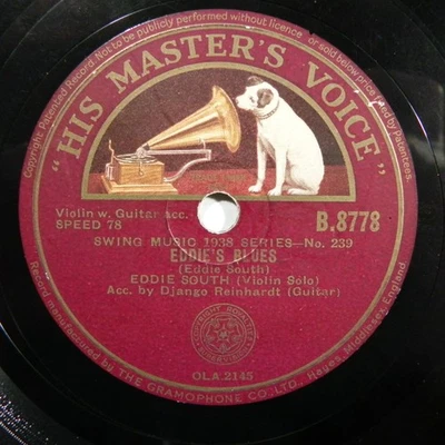 Eddie South – Eddie's Blues / Sweet Georgia Brown 1938 UK B.8778 Pre-War Jazz! - Image 1 of 4