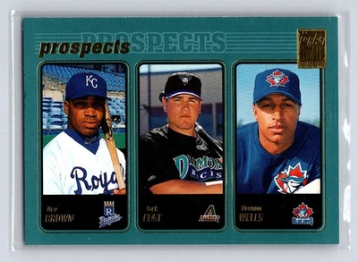 2001 Topps - Prospects Vernon Wells, Jack Cust, Dee Brown #736 - Image 1 of 2