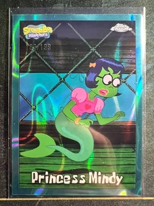 2025 Topps cromo Bob Esponja princesa Mindy refractor de onda azul/199 #195 - Imagen 1 de 2