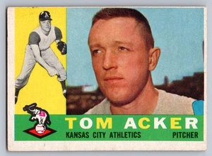 1960 Topps #274 Tom Acker Kansas City Athletics - Picture 1 of 3