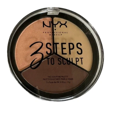 NYX 3 Steps To Sculpt Face Sculpting Palette - 3STS03 Medium-SEALED - Image 1 of 2