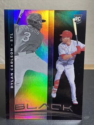 2021 Panini Chronicles Black #2 Dylan Carlson St. Louis Cardinals Rookie Card - Image 1 of 2