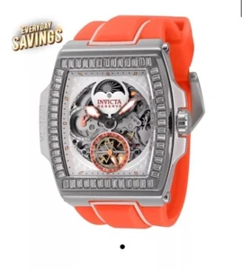 Invicta Watch S1 Rally Diablo Automatic Crystal Men , White, Orange (43422) - Picture 1 of 8