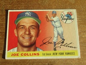 1955 TOPPS JOE COLLINS #63 NEW YORK YANKEES HIGHER GRADE GREAT LOOKING CARD