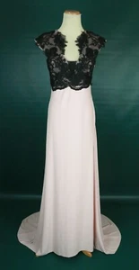 Neu mit Etikett $ 170 schwarz pink Spitze Abschlussball Hailey Adrianna langes Kleid Kleid Größe 10 ärmellos - Bild 1 von 12