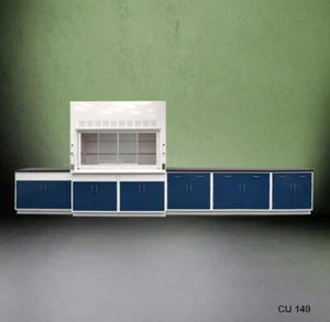 Fisher American 6' Fume Hood w/ Storage & 14' Laboratory Cabinets / E1-751 - Picture 1 of 11