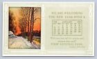 J96/ Scribner Nebraska Postcard c1910 First National Bank Calendar 44
