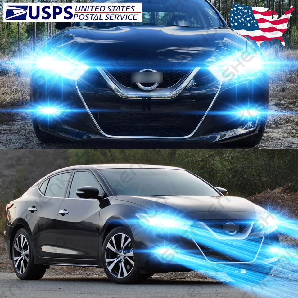 For Nissan Maxima 2016 2017 2018 - 6PC 8000K LED Headlight + Fog Light Bulbs GL - Image 1 of 4