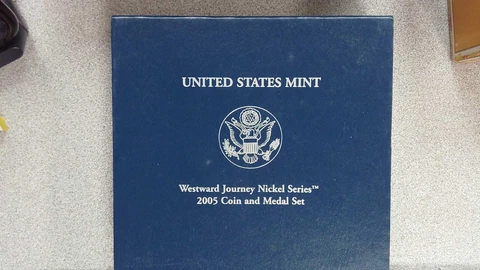 US Mint Westward Journey Nickel Series 2005 Coin and Medal Set Original Box Cover