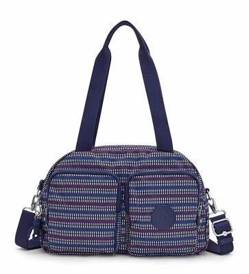 kipling Cool Defea Medium Shoulderbag Umhängetasche Blue Geo Print - Bild 1 von 4