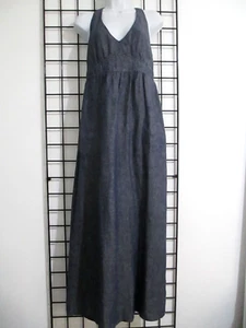 CAbi 🌸 SIZE SMALL / 33" BUST==DENIM BLUE / LINEN / STRAPPY BACK / MAXI DRESS - Imagen 1 de 7
