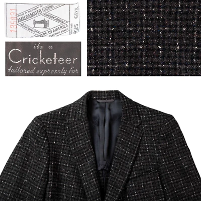 VTG 50s 1950's ROCKABILLY FLECK ATOMIC BLAZER JACKET WOOL NUBBY HOLLYWOOD USA S - Image 1 of 4