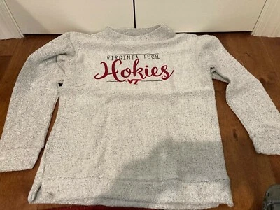 VIRGINIA TECH HOKIES Women's Sweatshirt Comfy Terry L/S Crew MEDIUM - Image 1 of 4