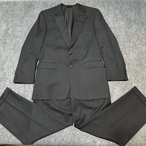 Burberry London Anzug Herren 42 Lang Anthrazit Wolle Bundfaltenhose Made In USA - Bild 1 von 24