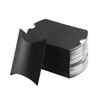 50/100Pcs Candy Box Kraft Paper Pillow Gift Boxes Wedding Party Favors Bags - Image 1 of 4