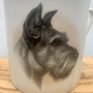 Taza de té de café de porcelana marfil Schnauzer vintage para perro hecha en Inglaterra - Imagen 1 de 7