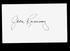 Jack Ramsay 3x5 authentic autographed card Portland Trailblazers