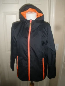 Youth Light Weight Hooded Jacket Champion Black/Orange L(12-14) (56) - Picture 1 of 5