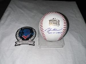 Ben Zobrist Signed Official 2016 World Series Baseball Chicago Cubs Beckett #3 - Picture 1 of 2