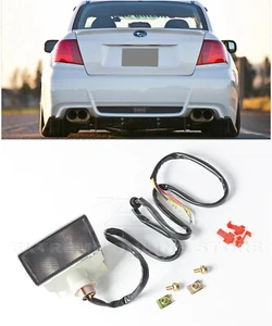 JDM Smoke Lens Rear Fog Light Lamp For 11-17 Impreza WRX STi 13-15 XV Crosstek  - Picture 1 of 8