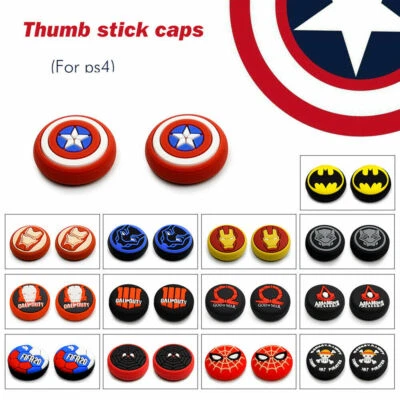 2Pcs Soft Joystick Cover Thumb Grip Silicone Cap For XBOXONE PS4 PS5 Switch Pro - Image 1 of 3