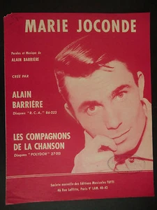 Partitur Alt Partitur Noten = Alain Barrière - Marie Joconde - Bild 1 von 1