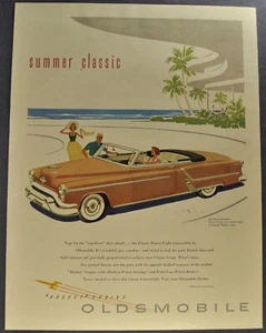 1953 Oldsmobile 98 Convertible Coupe Print Ad Excellent Original 53 - Picture 1 of 4