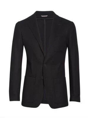 Canali Men's Black Edition Classic Fit Solid Knit Wool Sport Coat MSRP $1,065 - Image 1 of 4