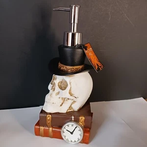 Halloween Gothic Soap Dispencer Skull Bathroom Decor Counter Accessories New - Picture 1 of 7