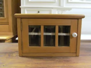 Jugendstil Wandvitrine,Weichholzvitrine,Antike Vitrine,Hängeschrank,Restauriert - Bild 1 von 7